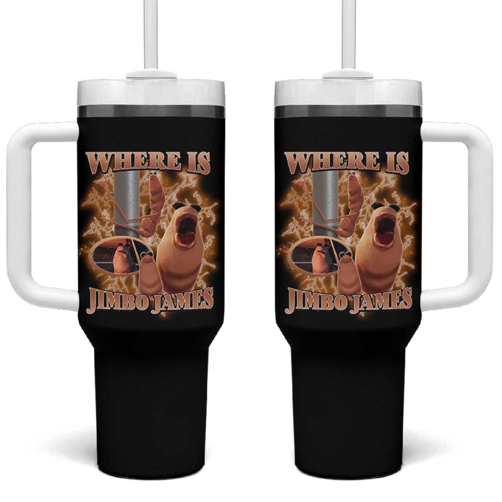 Marcus The Worm Meme Tumbler With Handle Where Is Jimbo James - Wonder Print Shop