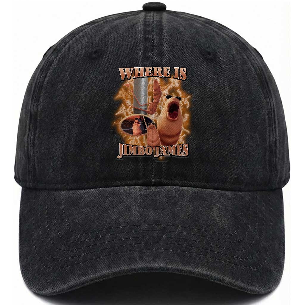 Marcus The Worm Meme Washed Cotton Baseball Cap Where Is Jimbo James