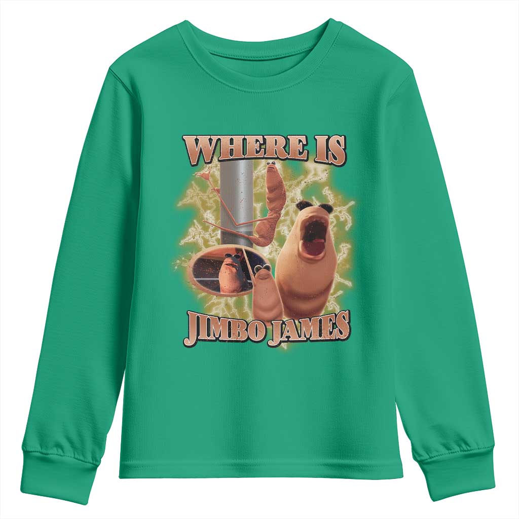 Marcus The Worm Meme Youth Sweatshirt Where Is Jimbo James - Wonder Print Shop