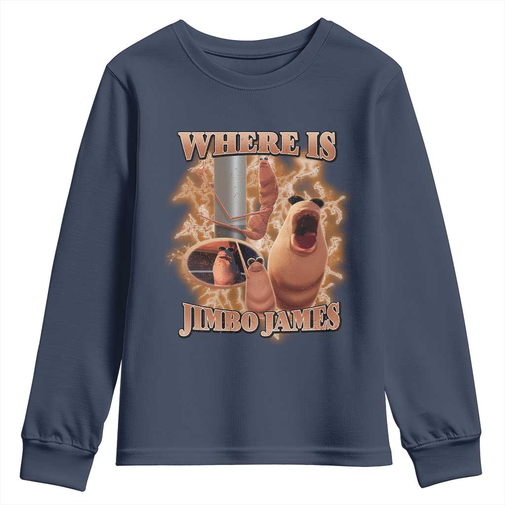 Marcus The Worm Meme Youth Sweatshirt Where Is Jimbo James - Wonder Print Shop