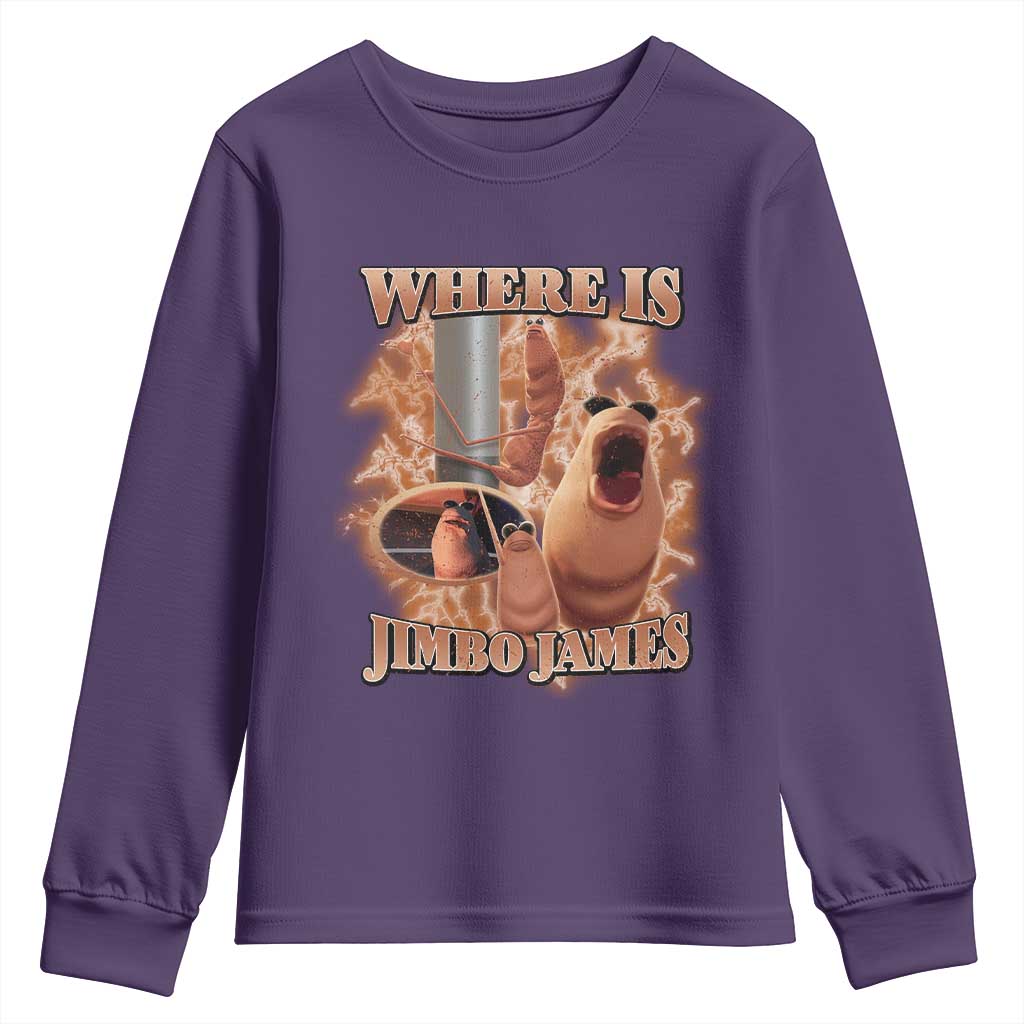 Marcus The Worm Meme Youth Sweatshirt Where Is Jimbo James - Wonder Print Shop