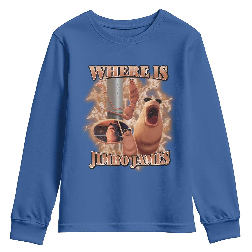 Marcus The Worm Meme Youth Sweatshirt Where Is Jimbo James - Wonder Print Shop