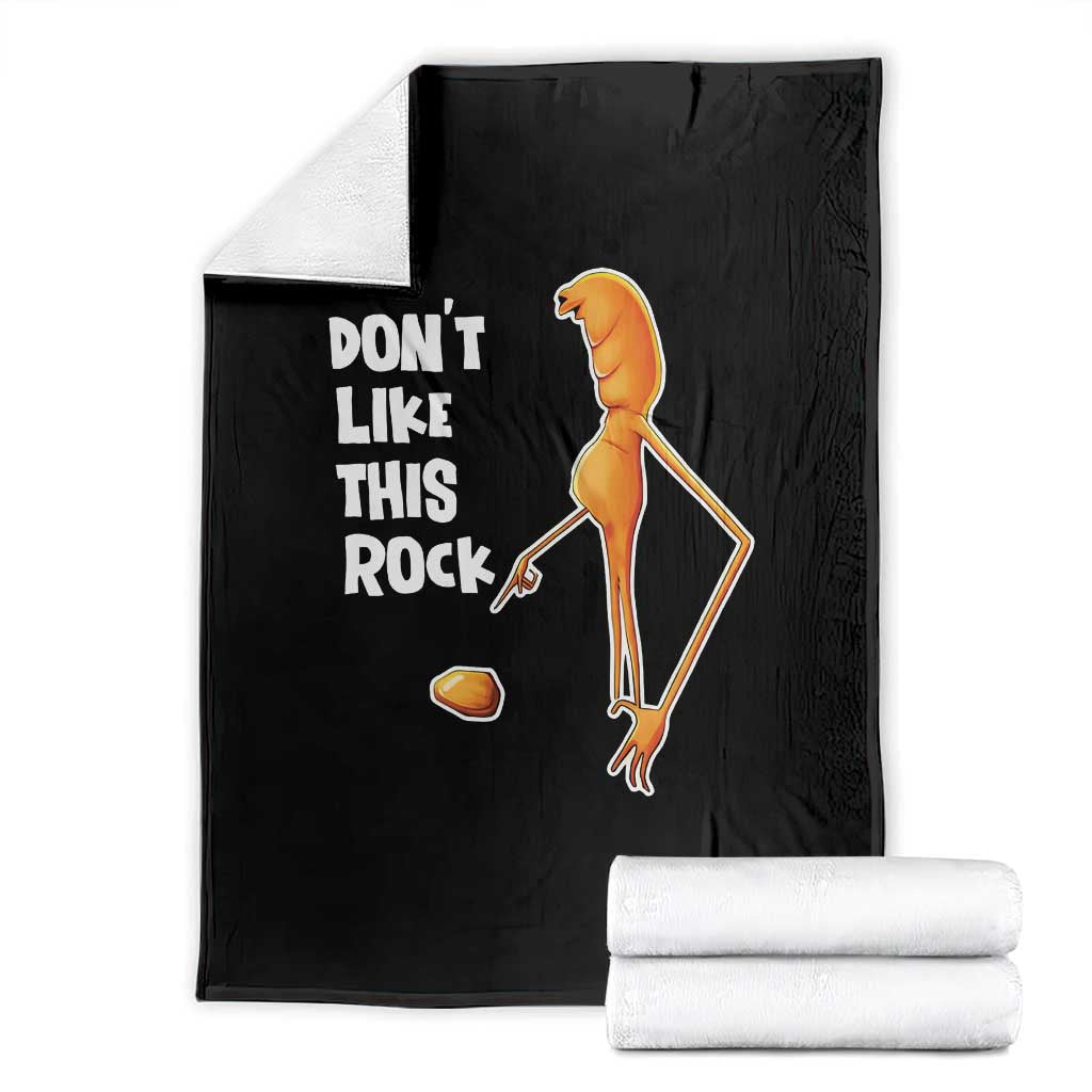 Marcus The Worm Meme Throw Blanket Do Not Like This Rock - Wonder Print Shop