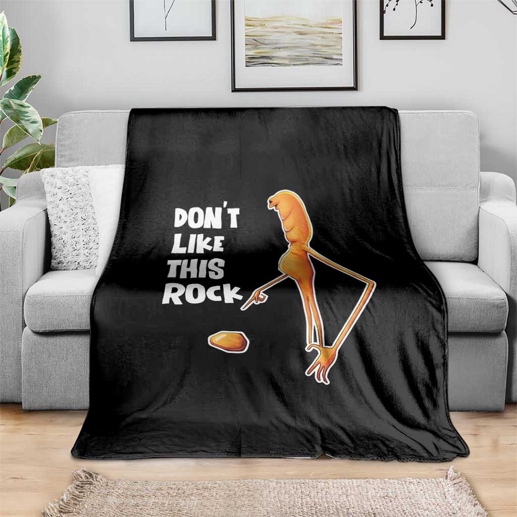 Marcus The Worm Meme Throw Blanket Do Not Like This Rock - Wonder Print Shop