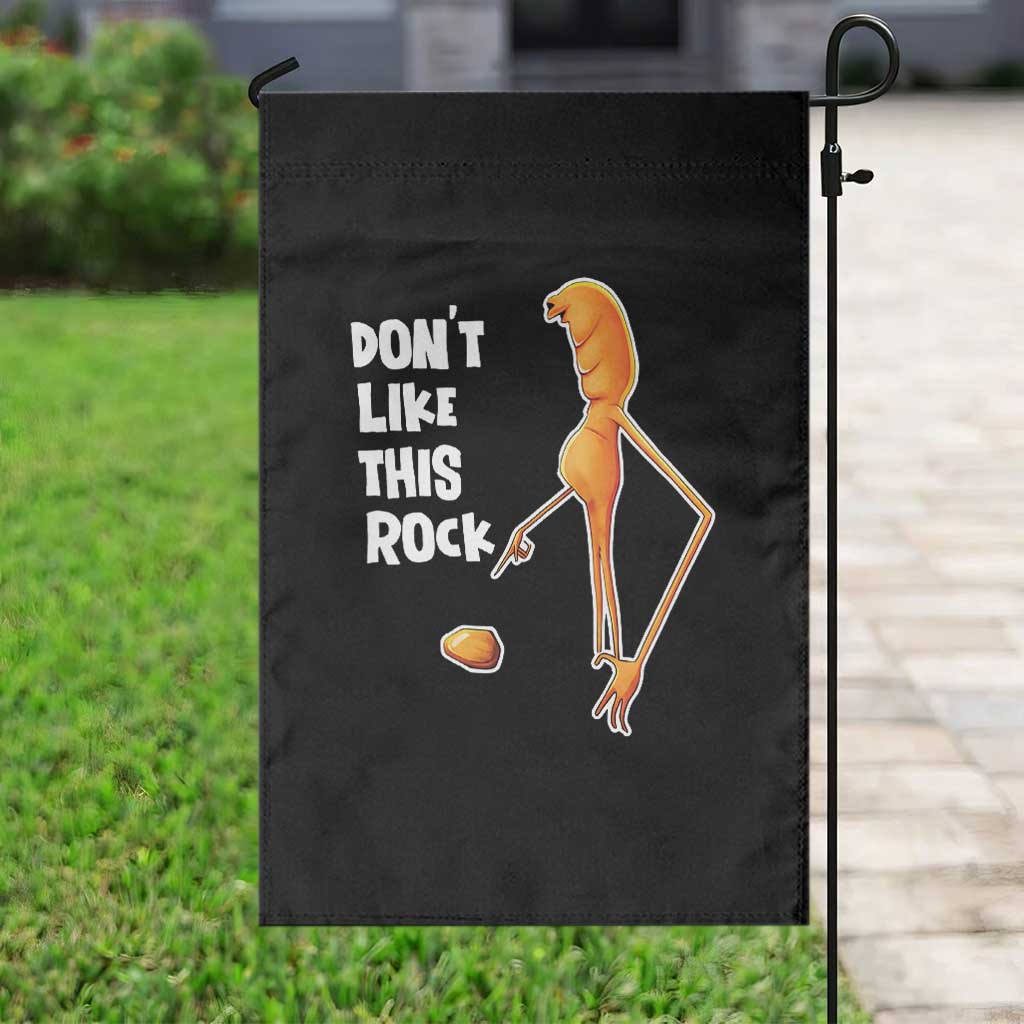 Marcus The Worm Meme Garden Flag Do Not Like This Rock - Wonder Print Shop