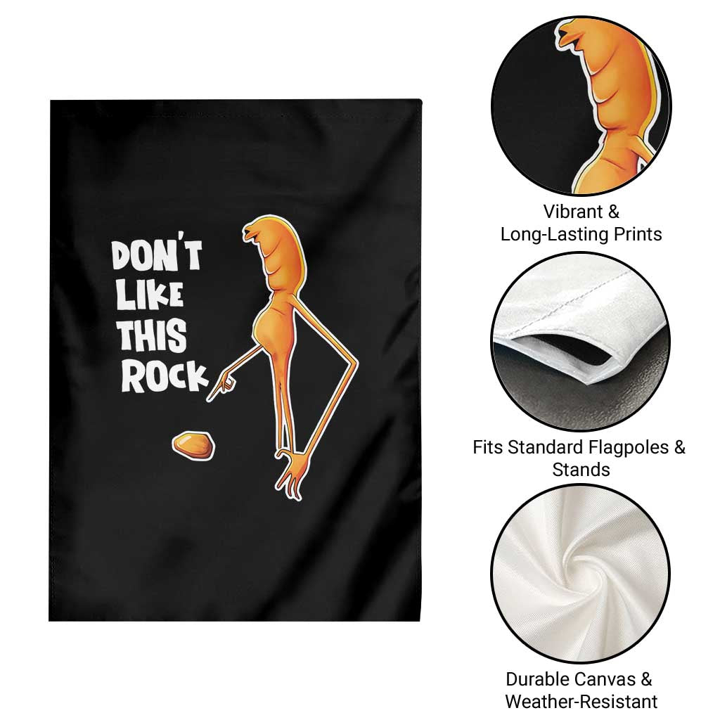 Marcus The Worm Meme Garden Flag Do Not Like This Rock - Wonder Print Shop