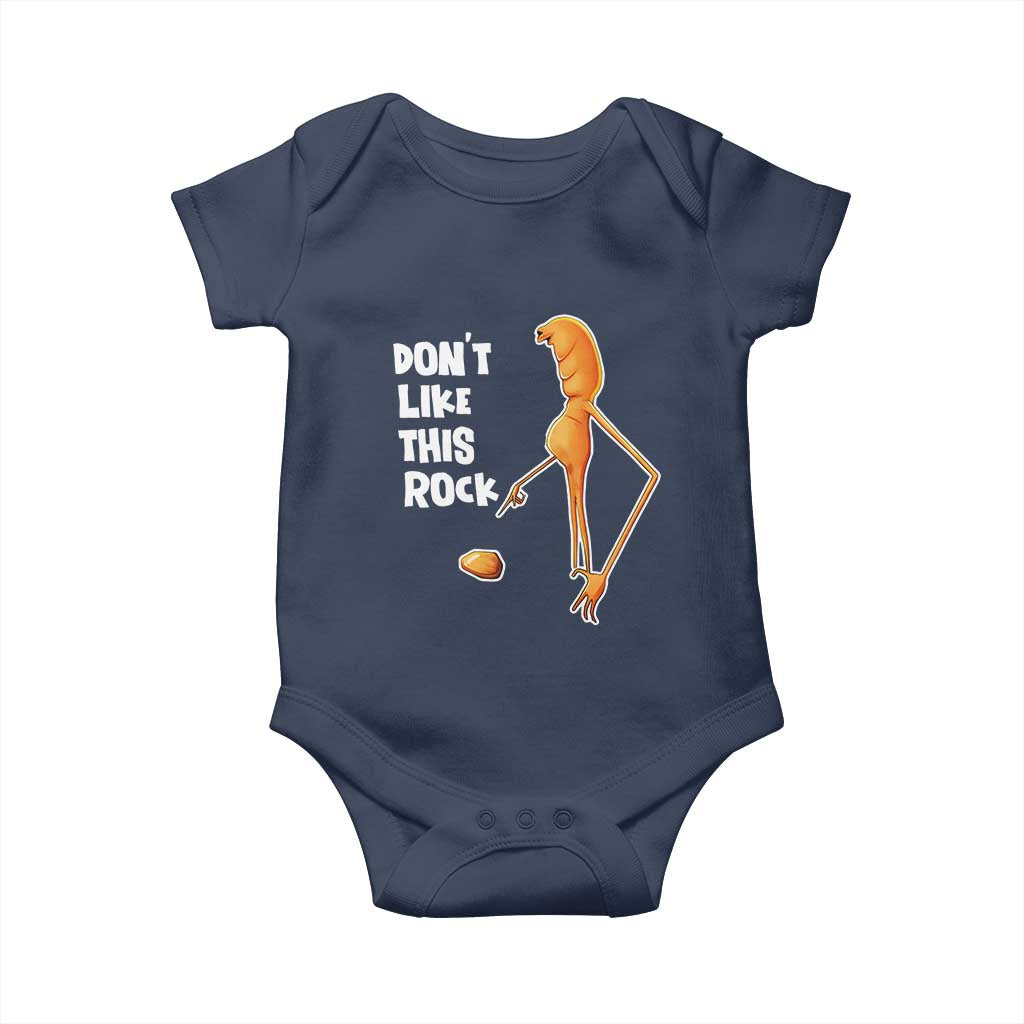 Marcus The Worm Meme Baby Onesie Do Not Like This Rock - Wonder Print Shop