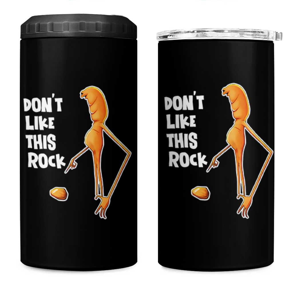 Marcus The Worm Meme 4 in 1 Can Cooler Tumbler Do Not Like This Rock - Wonder Print Shop