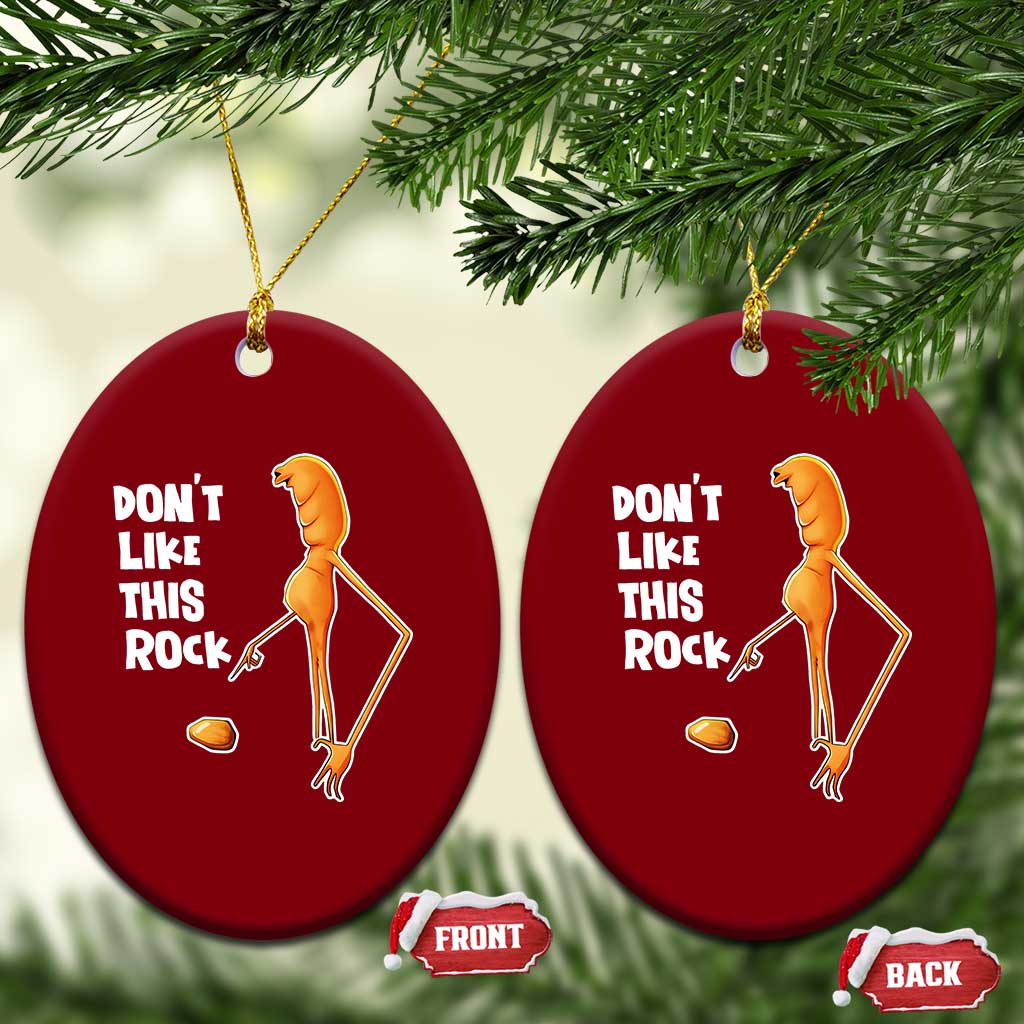 Marcus The Worm Meme Ceramic Ornament Do Not Like This Rock - Wonder Print Shop