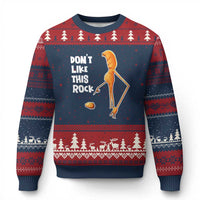 Marcus The Worm Meme Ugly Christmas Sweater Do Not Like This Rock - Wonder Print Shop