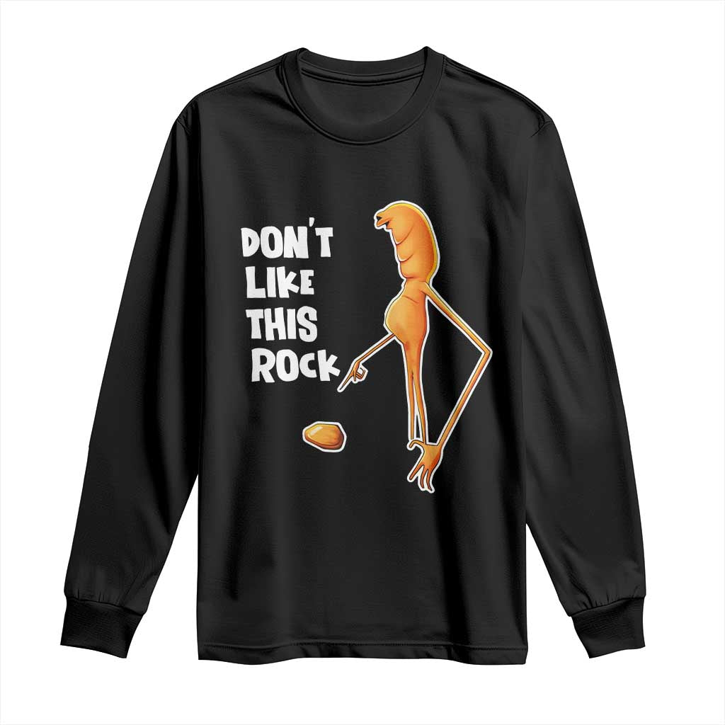 Marcus The Worm Meme Long Sleeve Shirt Do Not Like This Rock - Wonder Print Shop