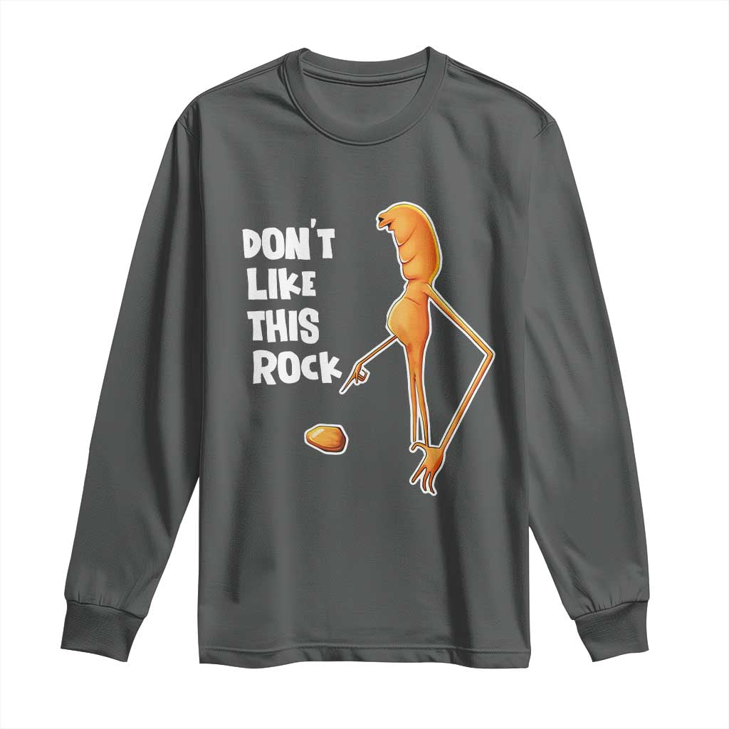 Marcus The Worm Meme Long Sleeve Shirt Do Not Like This Rock - Wonder Print Shop