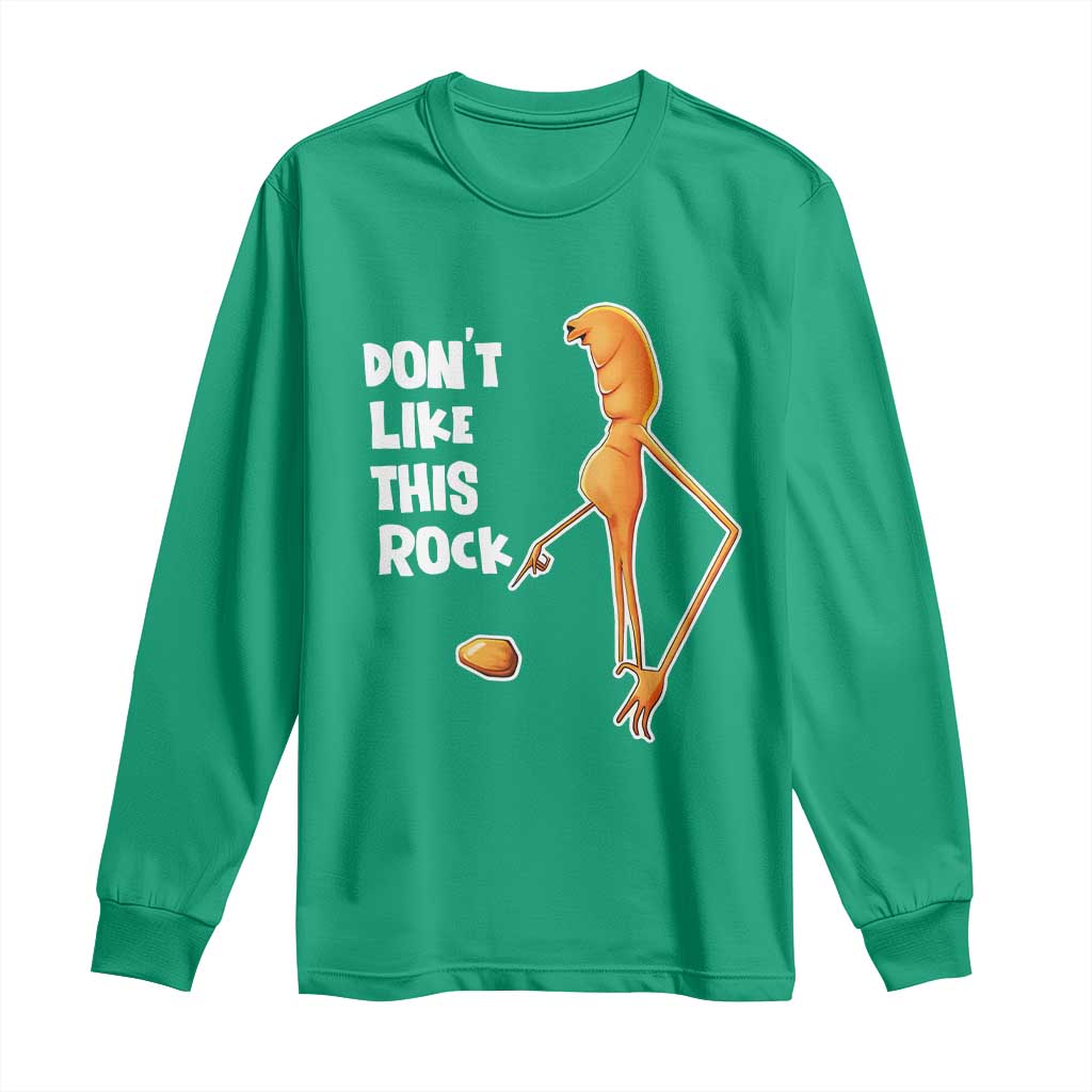 Marcus The Worm Meme Long Sleeve Shirt Do Not Like This Rock - Wonder Print Shop