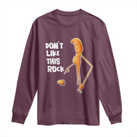 Marcus The Worm Meme Long Sleeve Shirt Do Not Like This Rock - Wonder Print Shop