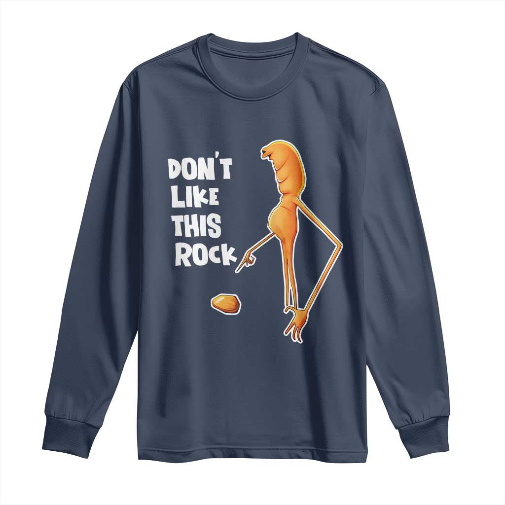 Marcus The Worm Meme Long Sleeve Shirt Do Not Like This Rock - Wonder Print Shop