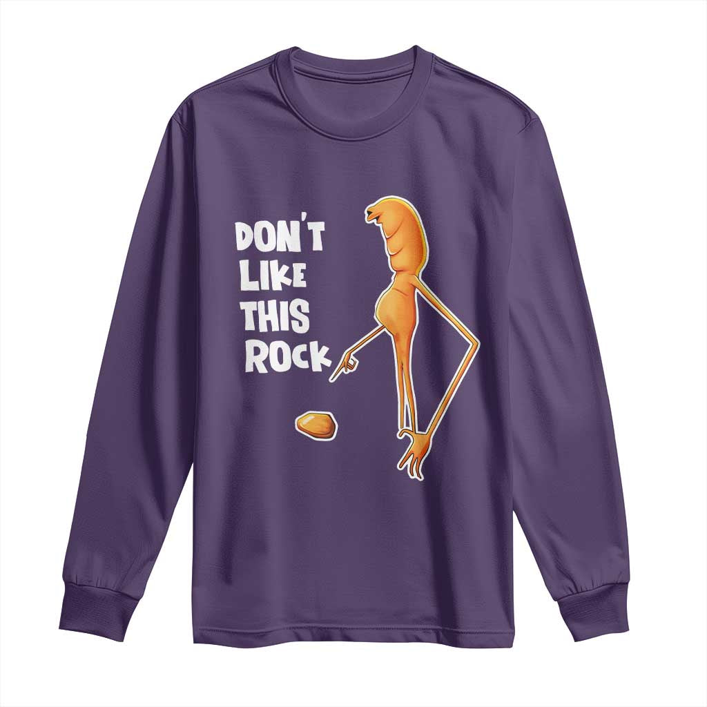 Marcus The Worm Meme Long Sleeve Shirt Do Not Like This Rock - Wonder Print Shop