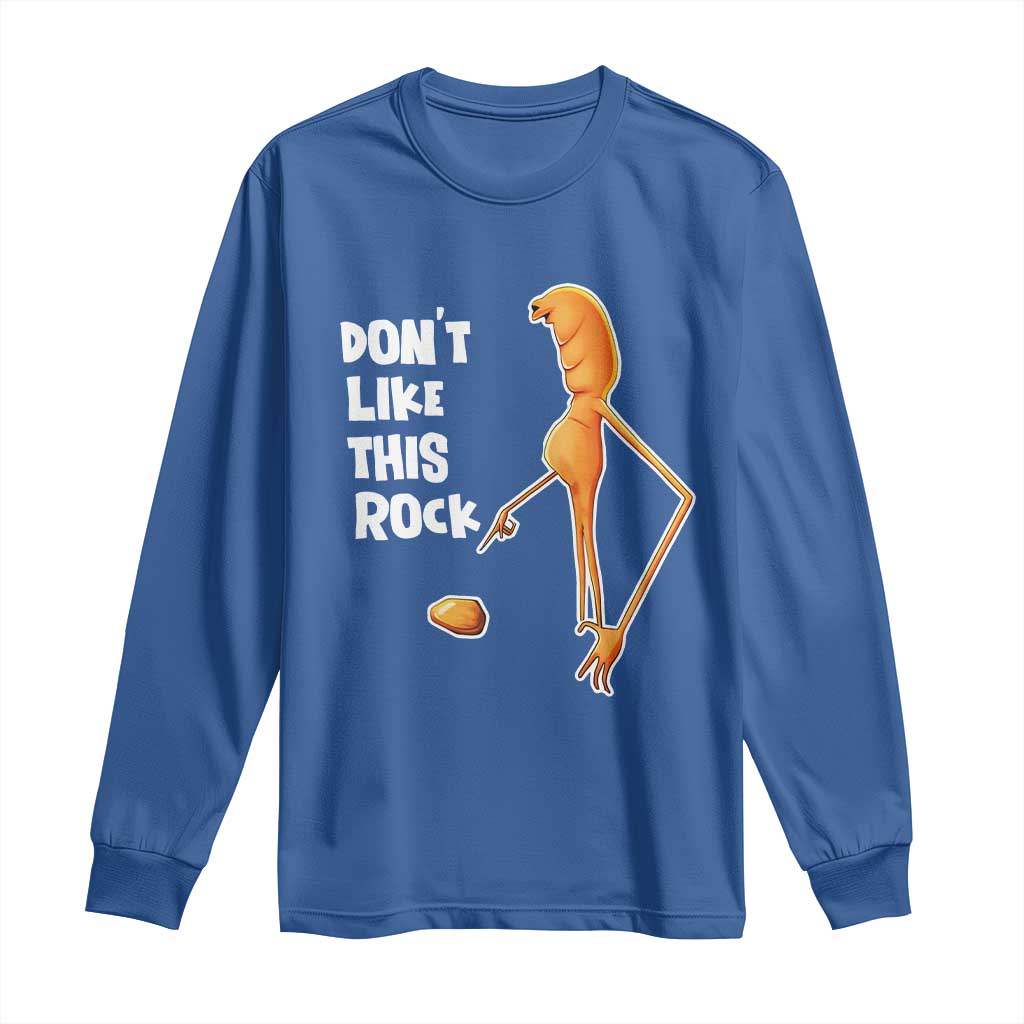 Marcus The Worm Meme Long Sleeve Shirt Do Not Like This Rock - Wonder Print Shop