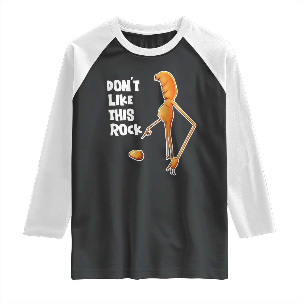 Marcus The Worm Meme Raglan Shirt Do Not Like This Rock - Wonder Print Shop