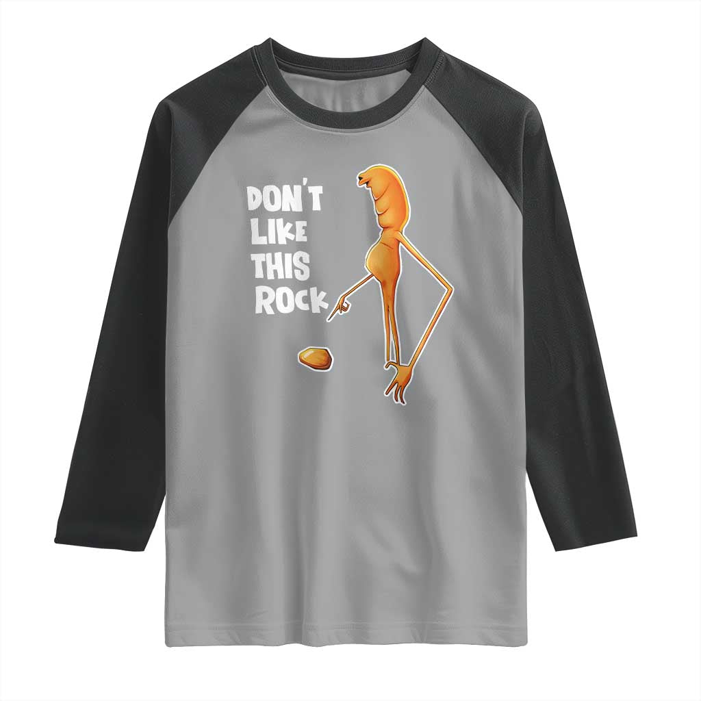 Marcus The Worm Meme Raglan Shirt Do Not Like This Rock - Wonder Print Shop