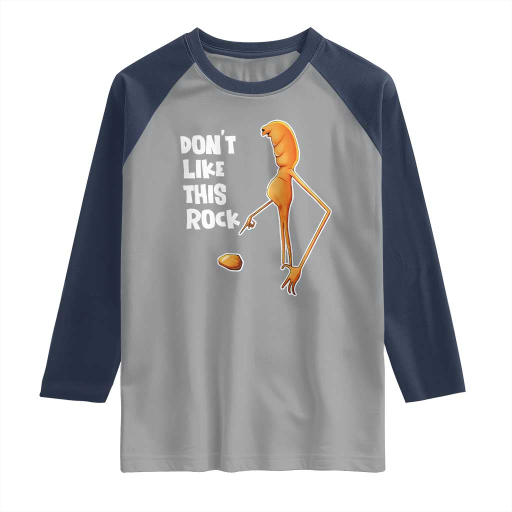 Marcus The Worm Meme Raglan Shirt Do Not Like This Rock - Wonder Print Shop