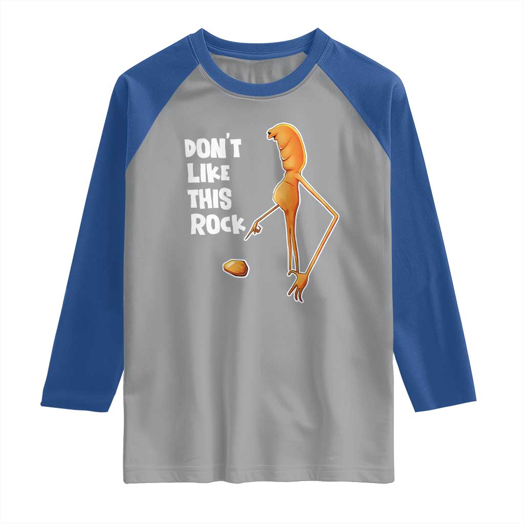 Marcus The Worm Meme Raglan Shirt Do Not Like This Rock - Wonder Print Shop