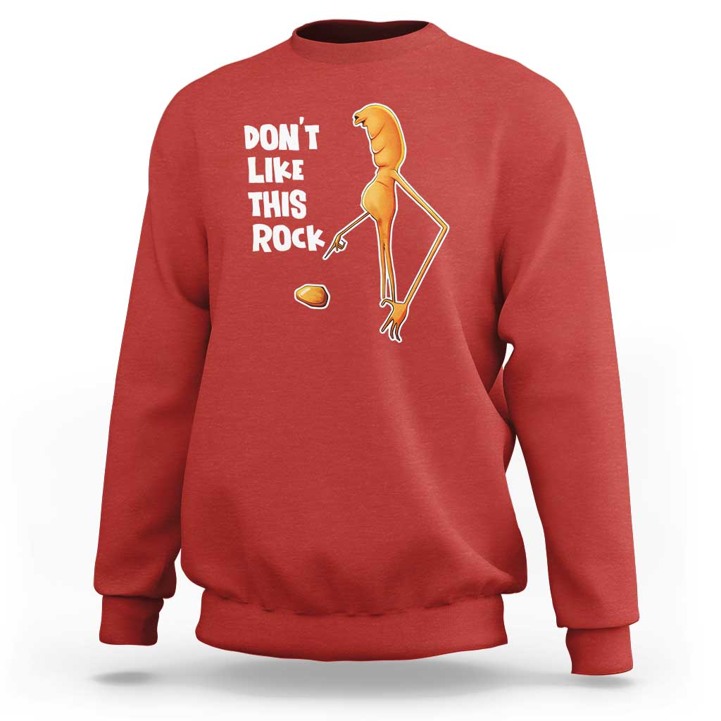 Marcus The Worm Meme Sweatshirt Do Not Like This Rock - Wonder Print Shop