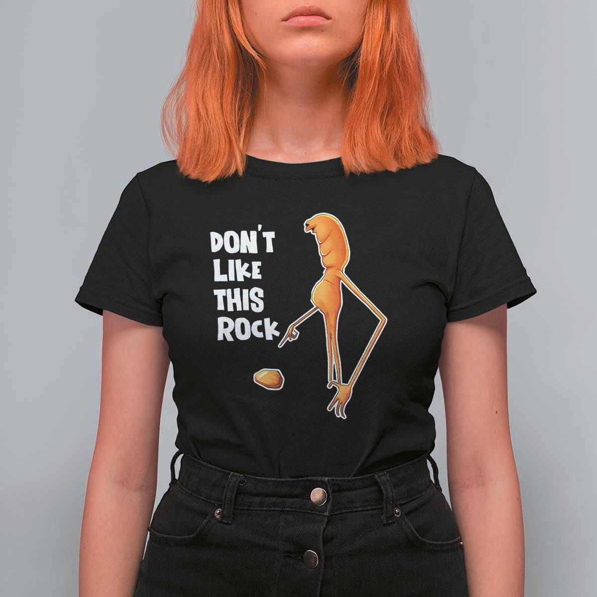 Marcus The Worm Meme T Shirt For Women Do Not Like This Rock - Wonder Print Shop