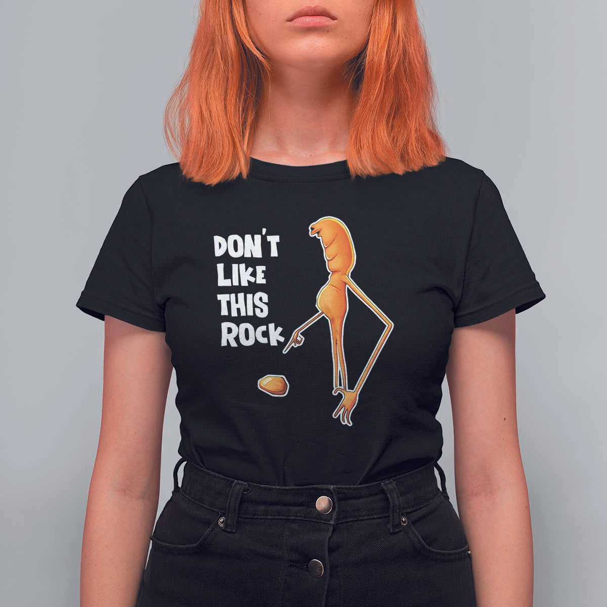 Marcus The Worm Meme T Shirt For Women Do Not Like This Rock - Wonder Print Shop