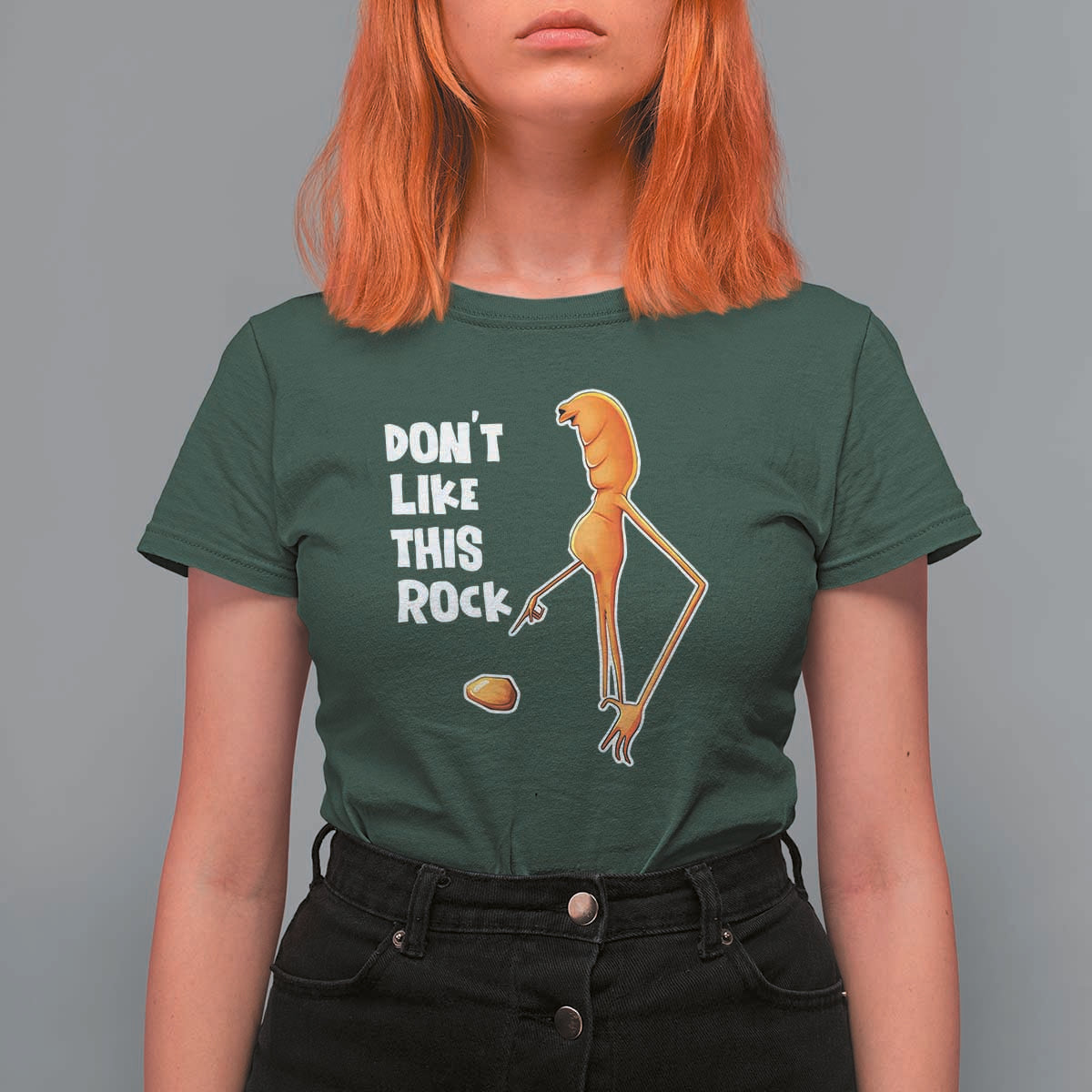 Marcus The Worm Meme T Shirt For Women Do Not Like This Rock - Wonder Print Shop