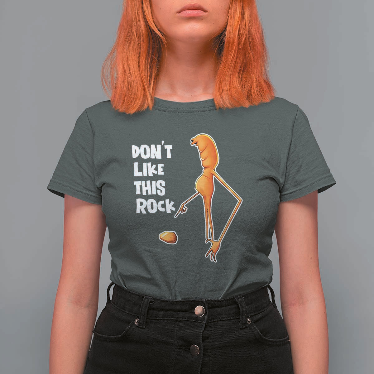 Marcus The Worm Meme T Shirt For Women Do Not Like This Rock - Wonder Print Shop