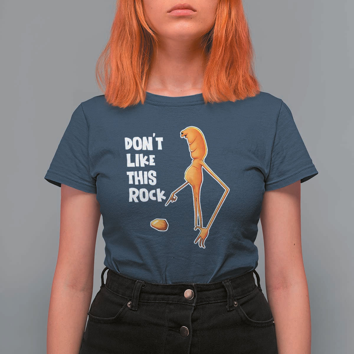 Marcus The Worm Meme T Shirt For Women Do Not Like This Rock - Wonder Print Shop