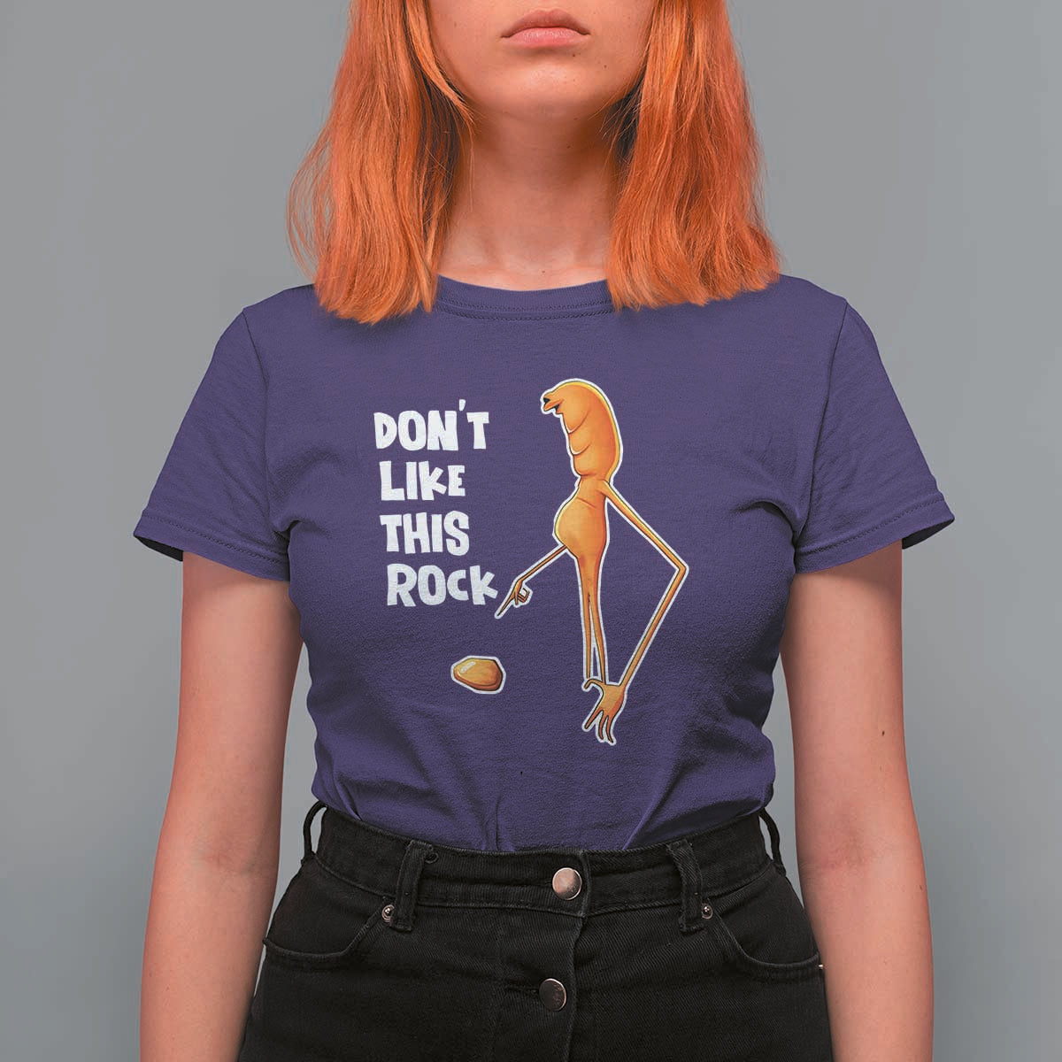 Marcus The Worm Meme T Shirt For Women Do Not Like This Rock - Wonder Print Shop