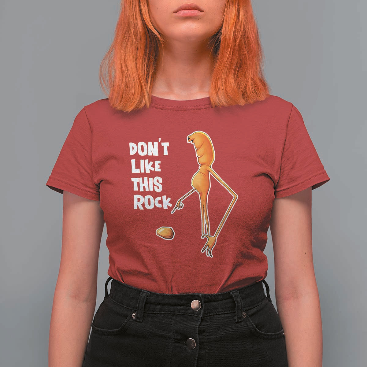 Marcus The Worm Meme T Shirt For Women Do Not Like This Rock - Wonder Print Shop