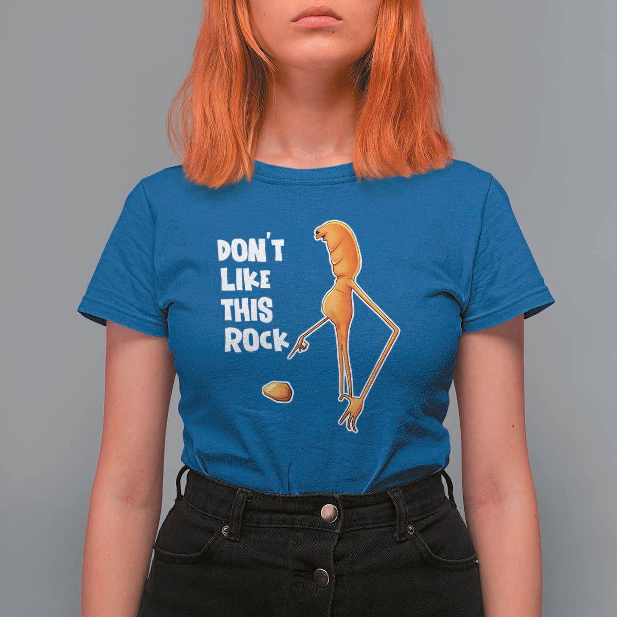 Marcus The Worm Meme T Shirt For Women Do Not Like This Rock - Wonder Print Shop