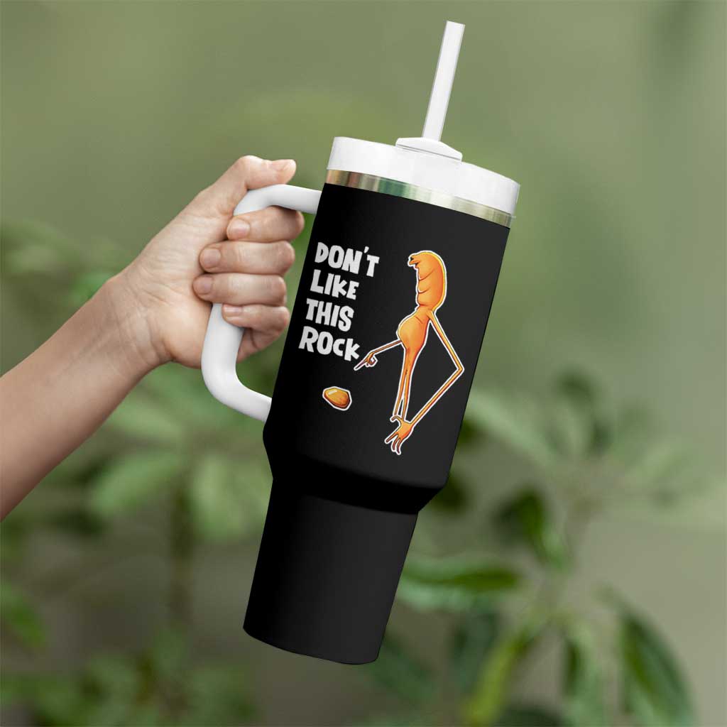 Marcus The Worm Meme Tumbler With Handle Do Not Like This Rock - Wonder Print Shop
