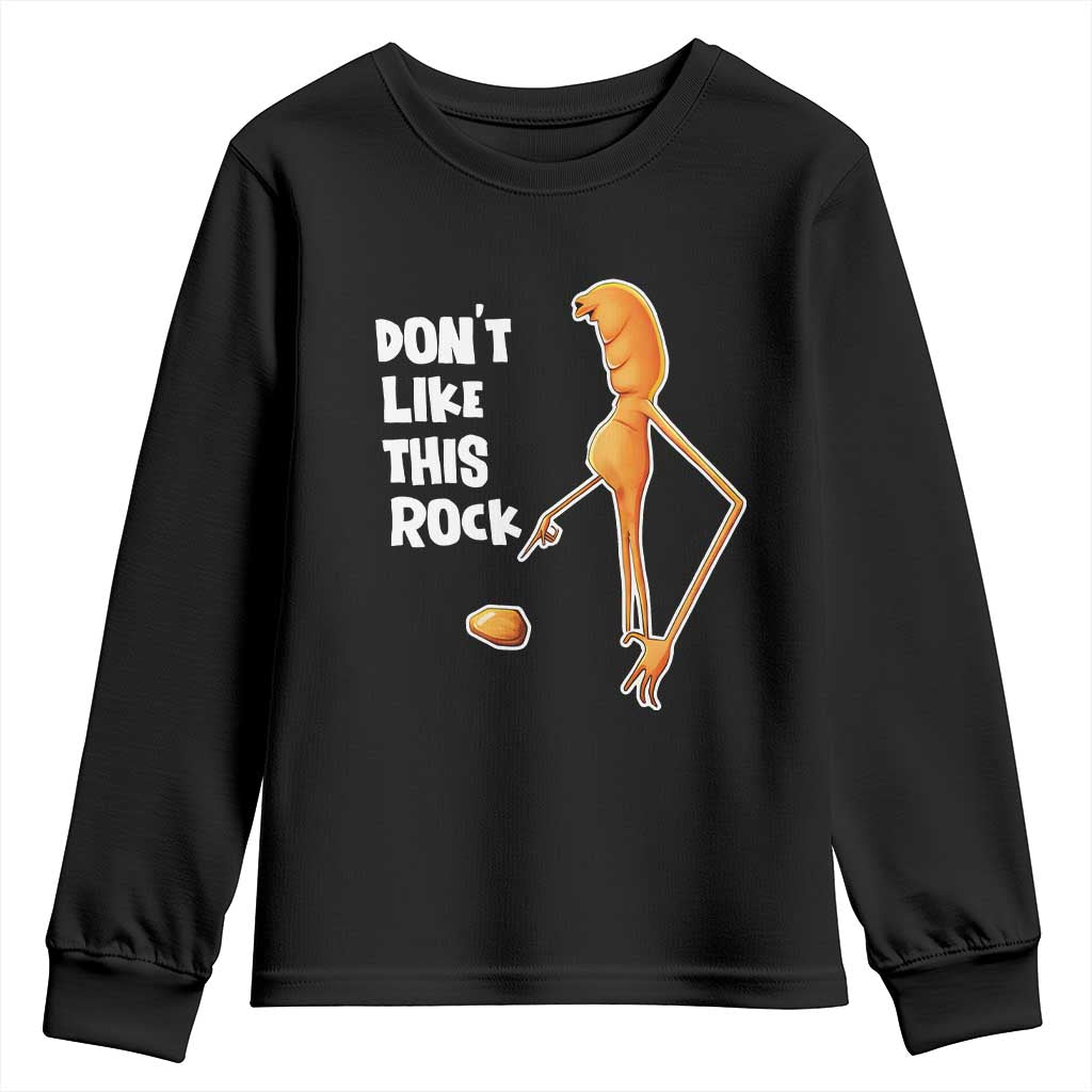 Marcus The Worm Meme Youth Sweatshirt Do Not Like This Rock - Wonder Print Shop