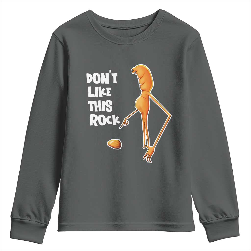 Marcus The Worm Meme Youth Sweatshirt Do Not Like This Rock - Wonder Print Shop