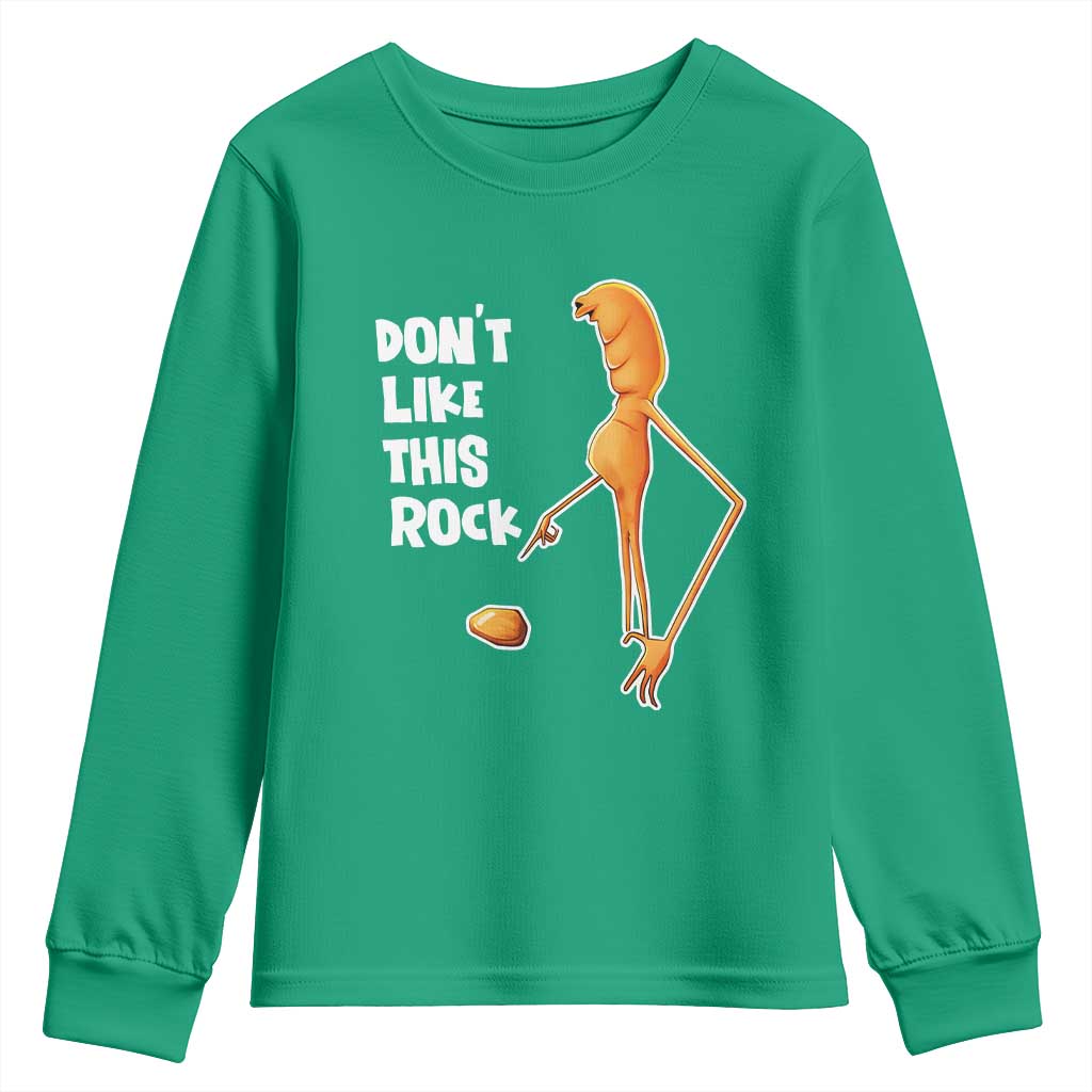 Marcus The Worm Meme Youth Sweatshirt Do Not Like This Rock - Wonder Print Shop