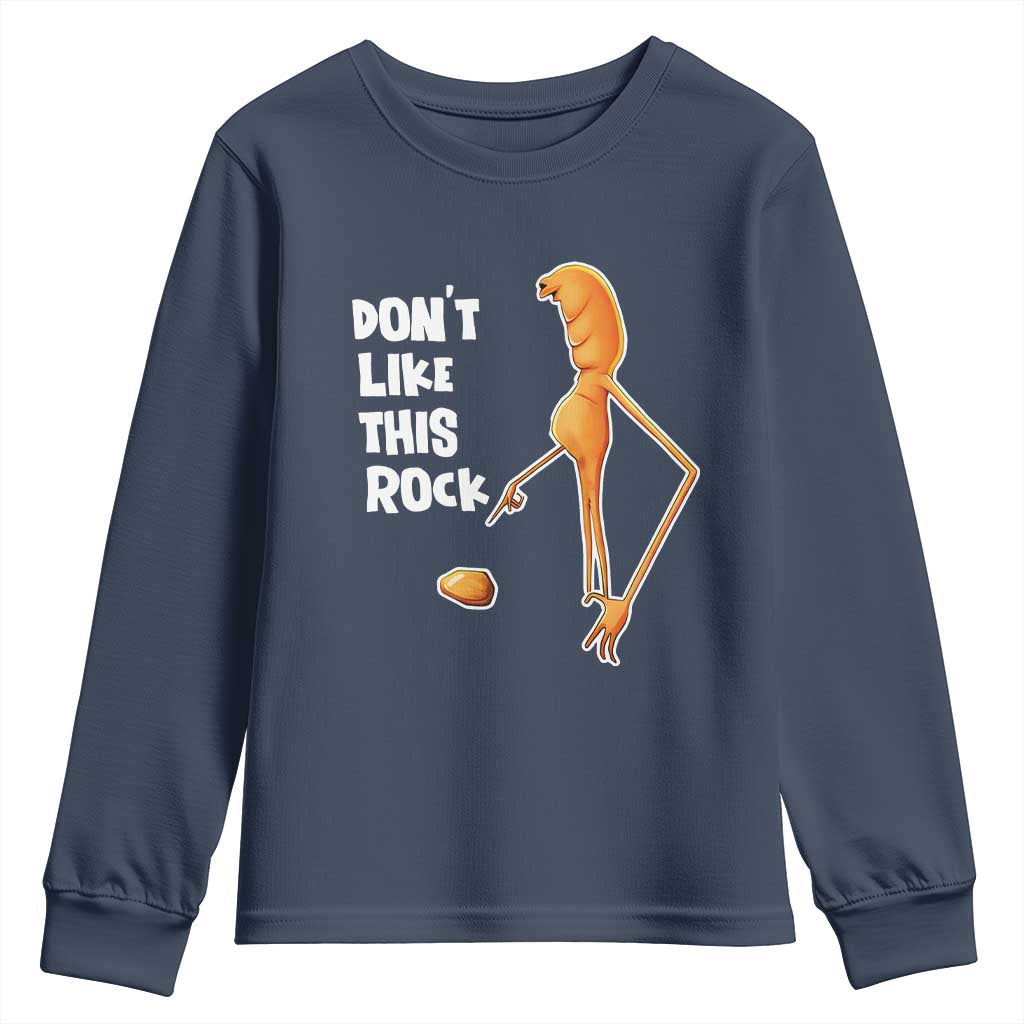 Marcus The Worm Meme Youth Sweatshirt Do Not Like This Rock - Wonder Print Shop