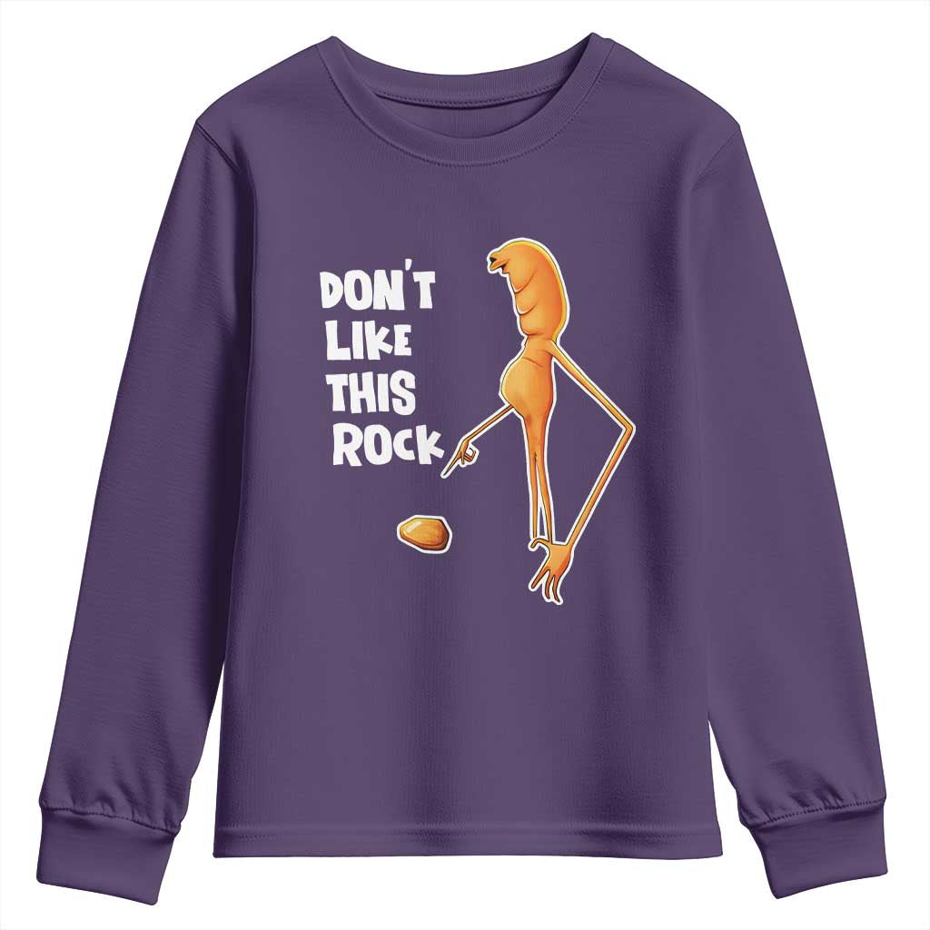Marcus The Worm Meme Youth Sweatshirt Do Not Like This Rock - Wonder Print Shop