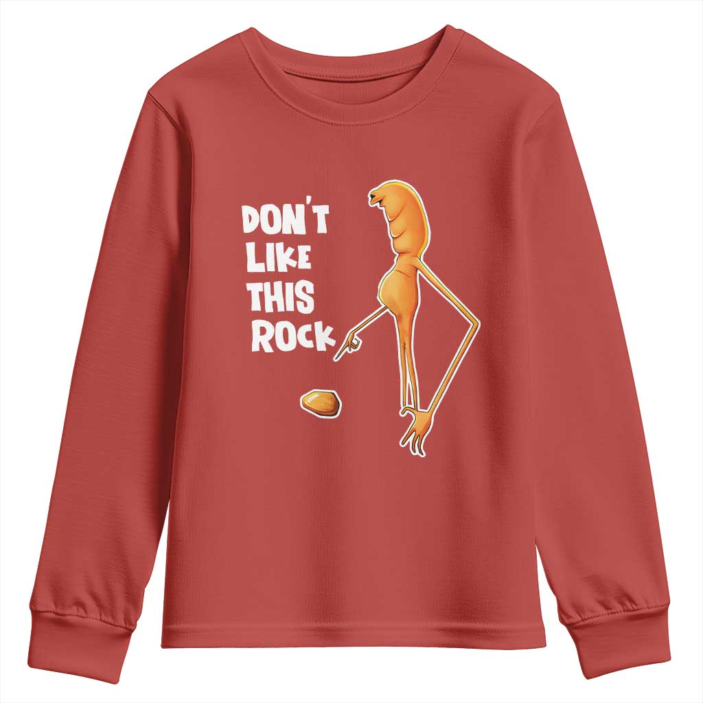 Marcus The Worm Meme Youth Sweatshirt Do Not Like This Rock - Wonder Print Shop