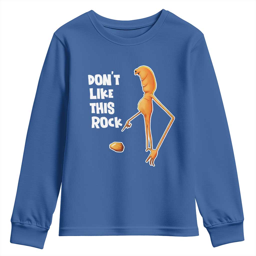 Marcus The Worm Meme Youth Sweatshirt Do Not Like This Rock - Wonder Print Shop