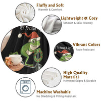 Off To Cause A Kerfuffle Throw Blanket Funny Frog Christmas - Wonder Print Shop