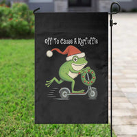 Off To Cause A Kerfuffle Garden Flag Funny Frog Christmas - Wonder Print Shop