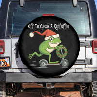 Off To Cause A Kerfuffle Spare Tire Cover Funny Frog Christmas - Wonder Print Shop