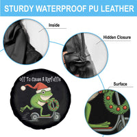 Off To Cause A Kerfuffle Spare Tire Cover Funny Frog Christmas - Wonder Print Shop