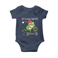 Off To Cause A Kerfuffle Baby Onesie Funny Frog Christmas - Wonder Print Shop
