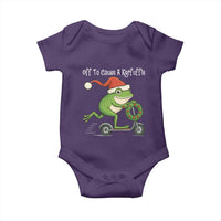 Off To Cause A Kerfuffle Baby Onesie Funny Frog Christmas - Wonder Print Shop
