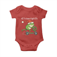 Off To Cause A Kerfuffle Baby Onesie Funny Frog Christmas - Wonder Print Shop