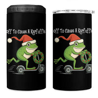 Off To Cause A Kerfuffle 4 in 1 Can Cooler Tumbler Funny Frog Christmas - Wonder Print Shop
